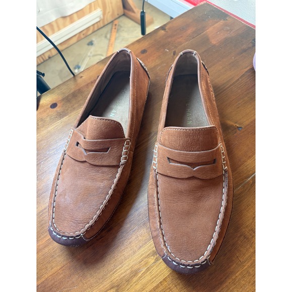Cole Haan Mens Tan Leather Pinch Grand OS Penny Loafer Driving Mocs Size 9M main image 6
